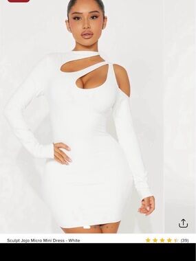 Jojo stole Micro Mini Dress - White
